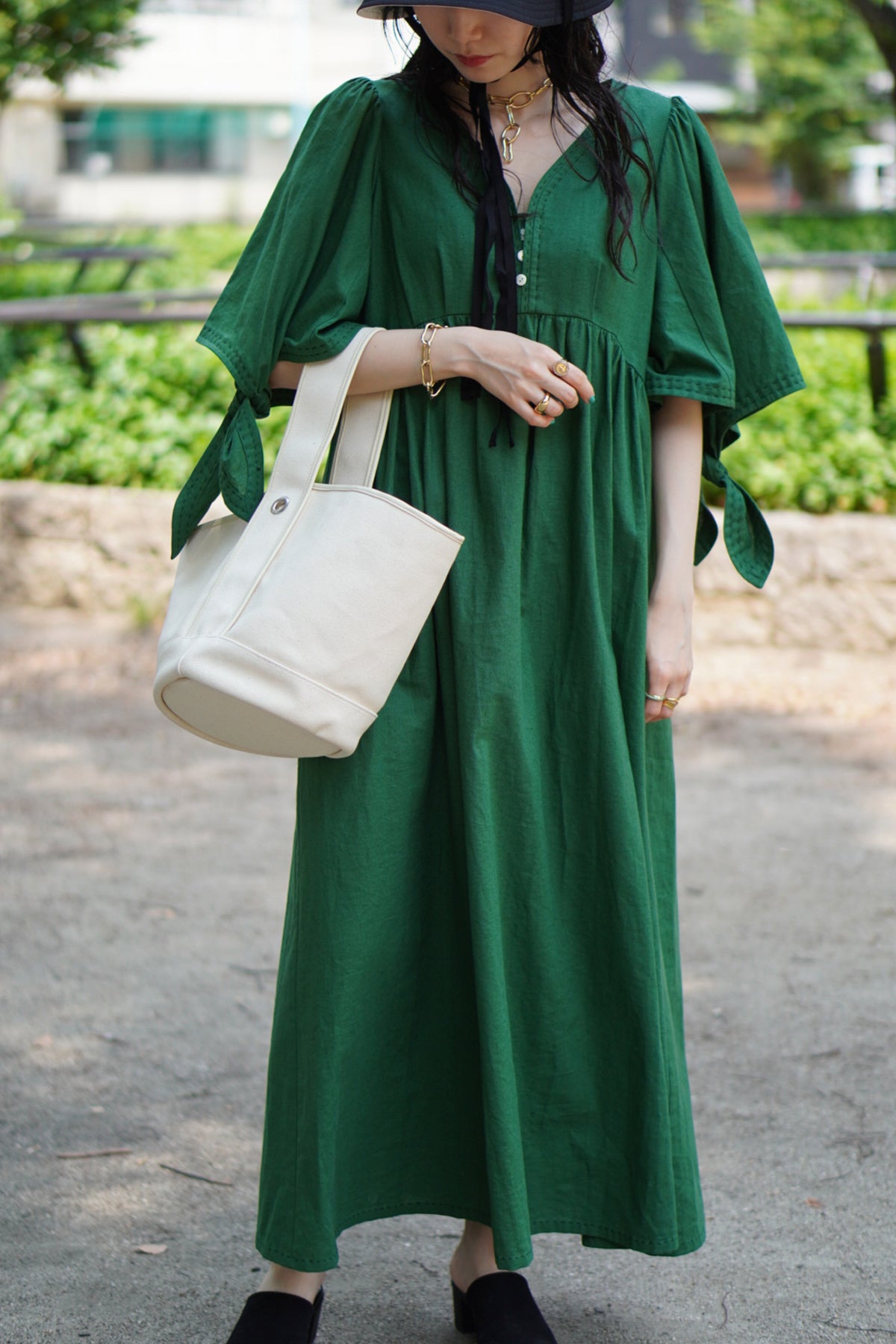 【最終お値下げ】Solov LINEN KNOT DRESS ワンピース 最終お値下げSolov LINEN KNOT DRESS ワンピース
