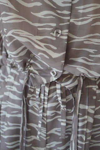 《ARCHIVE SALE》SHEER ZEBRA SHIRRING SHIRT (40%OFF)
