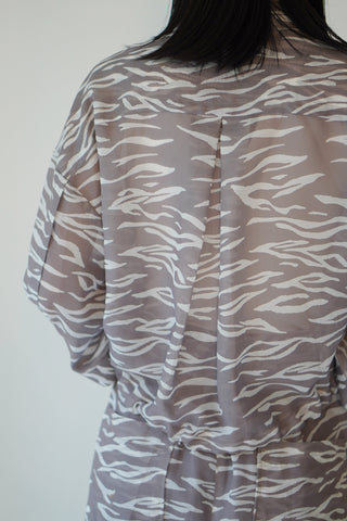 《ARCHIVE SALE》SHEER ZEBRA SHIRRING SHIRT (40%OFF)
