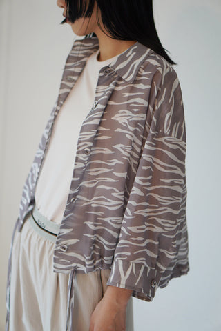 《ARCHIVE SALE》SHEER ZEBRA SHIRRING SHIRT (40%OFF)