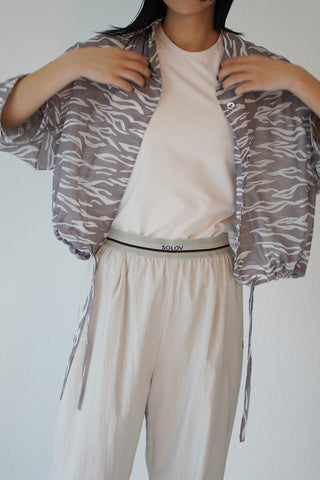 《ARCHIVE SALE》SHEER ZEBRA SHIRRING SHIRT (40%OFF)