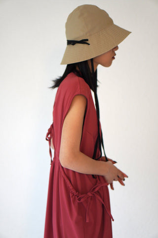 SHIRRING SWIM DRESS