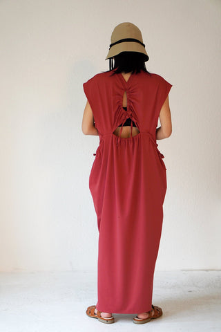 SHIRRING SWIM DRESS