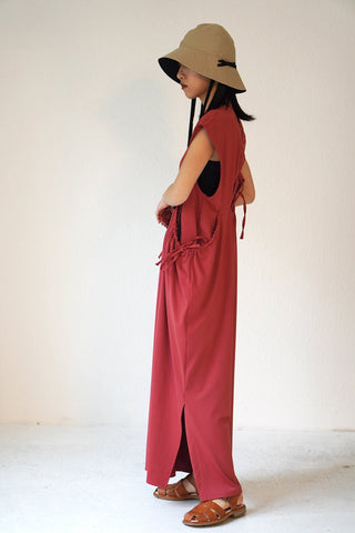 SHIRRING SWIM DRESS