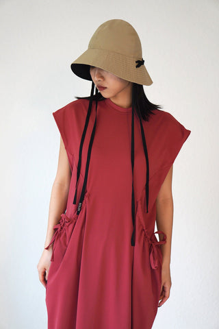 SHIRRING SWIM DRESS