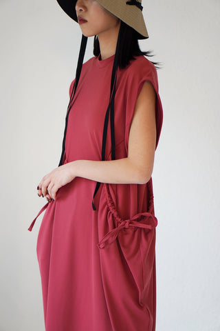 SHIRRING SWIM DRESS