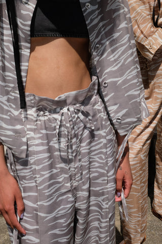 《ARCHIVE SALE》SHEER ZEBRA SHIRRING SHIRT (40%OFF)