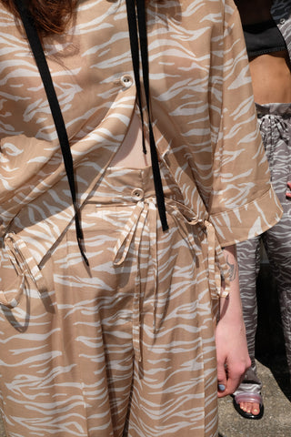 《ARCHIVE SALE》SHEER ZEBRA SHIRRING SHIRT (40%OFF)