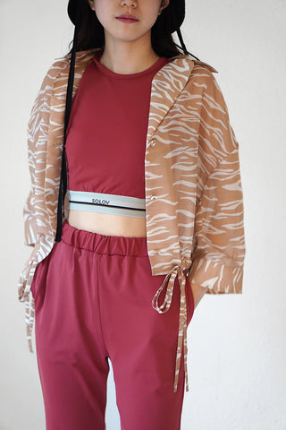 《ARCHIVE SALE》SHEER ZEBRA SHIRRING SHIRT (40%OFF)