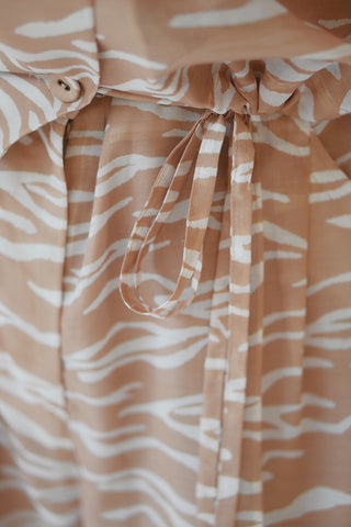 《ARCHIVE SALE》SHEER ZEBRA SHIRRING SHIRT (40%OFF)