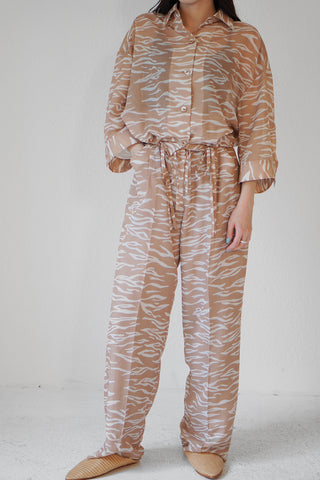 《ARCHIVE SALE》SHEER ZEBRA SHIRRING SHIRT (40%OFF)