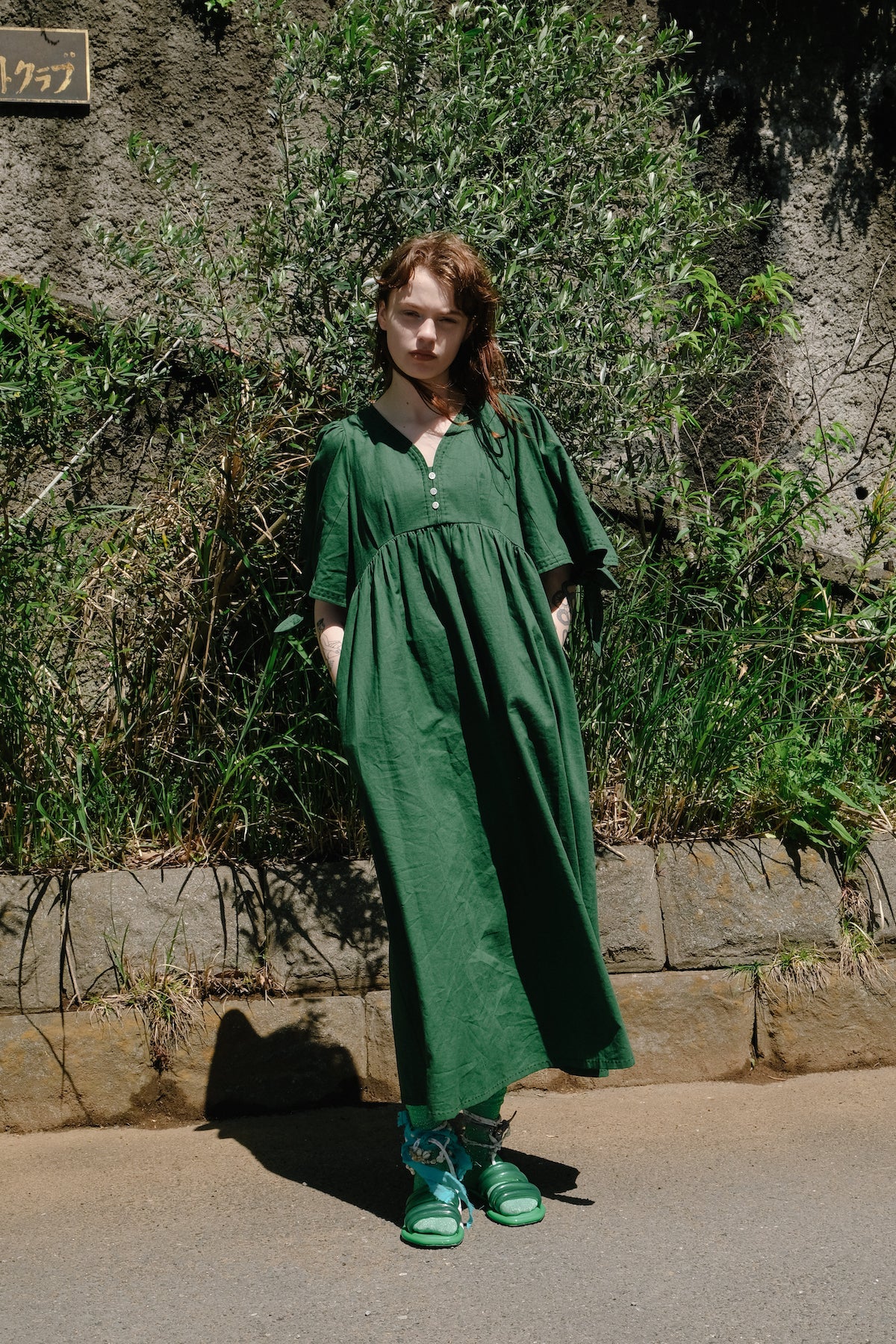最終お値下げSolov LINEN KNOT DRESS ワンピース
