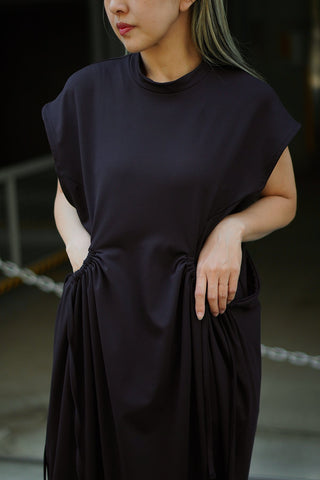 SHIRRING SWIM DRESS