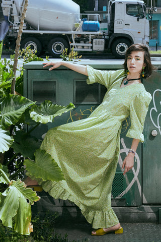 《ARCHIVE SALE》SUMMER GARDEN FRILL DRESS (50%OFF)