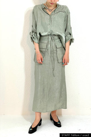 《ARCHIVE SALE》SATIN GARDENER SKIRT (50%OFF)